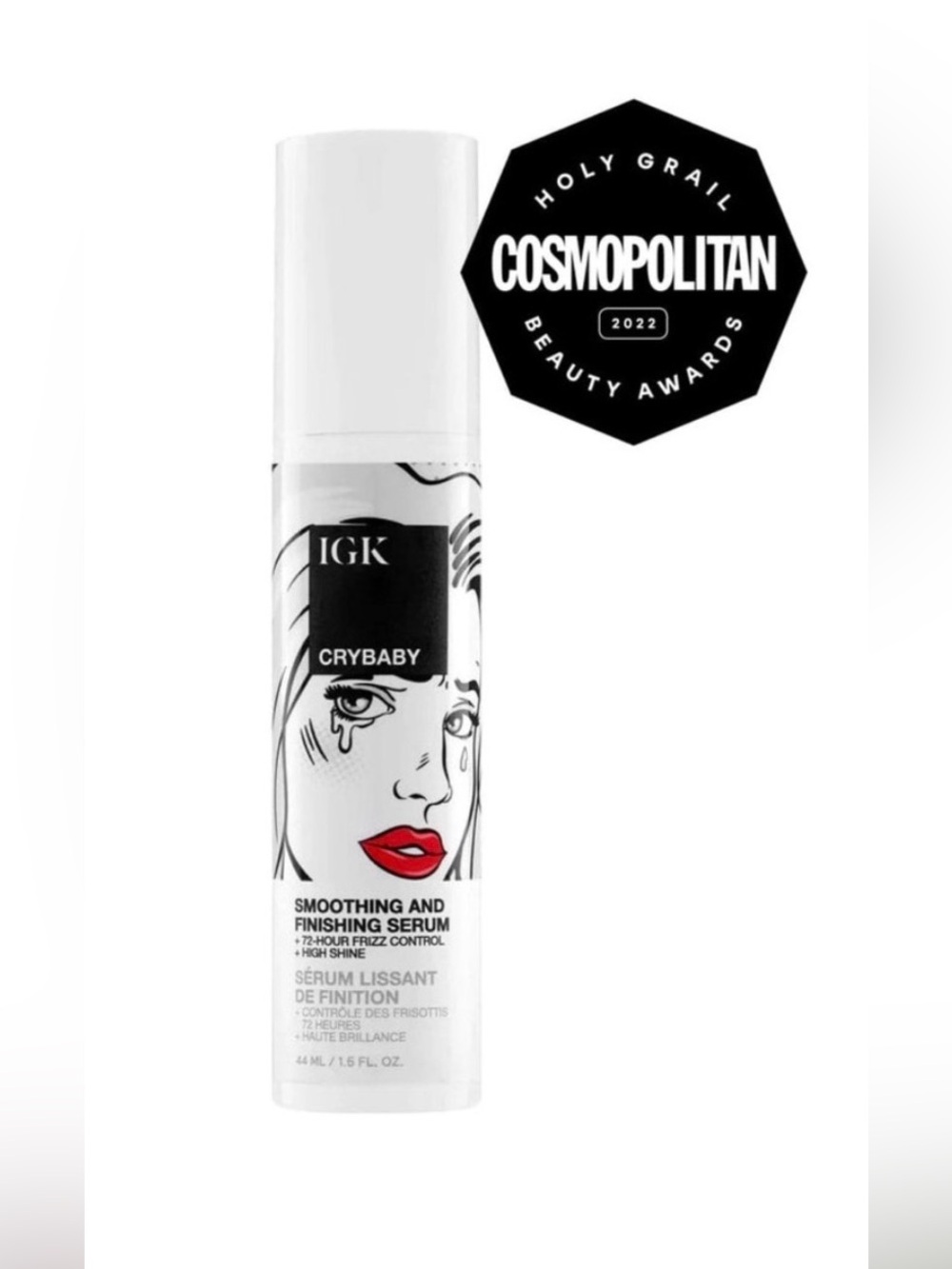 IGK Crybaby 72-hour Frizz Control Smoothing & Finishing Serum NEW